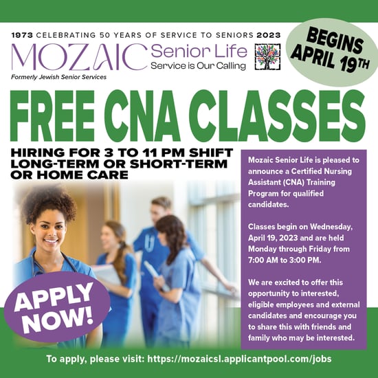 CNA Program- Mozaic April 19 Class for FB