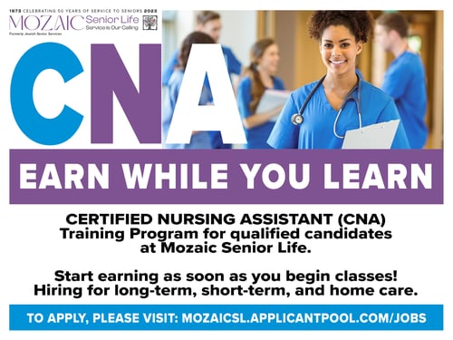 CNA Training Program | Mozaic Senior Life