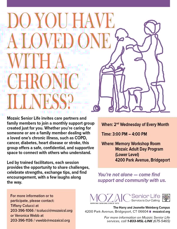 Caregiver Support Group Flyer July 25