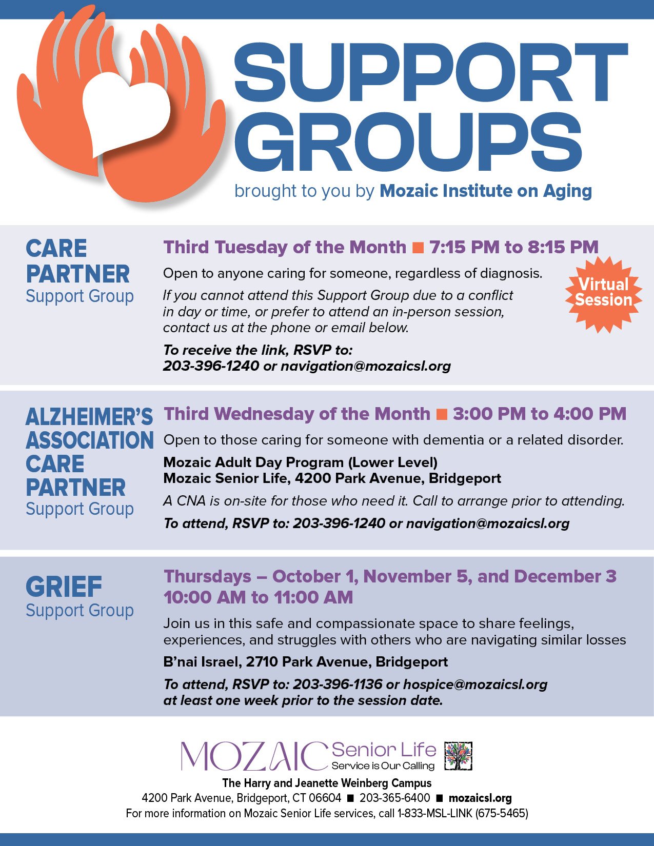 Support Groups Oct 26